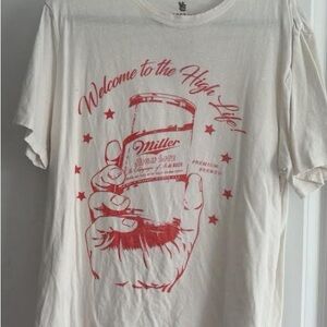 Junk Food Clothing Cream Tee with Red Graphic